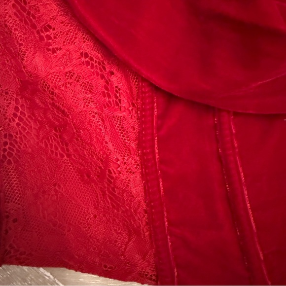 Forever 21 Red Stylish Corset Crop Top Witchy Vibes - Picture 2 of 5